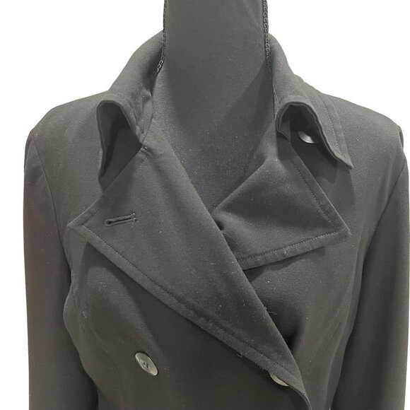 AB Studio Womens Black Peacoat Sz 8 Classic Stylish Winter Versatile Casual Warm - Picture 7 of 8